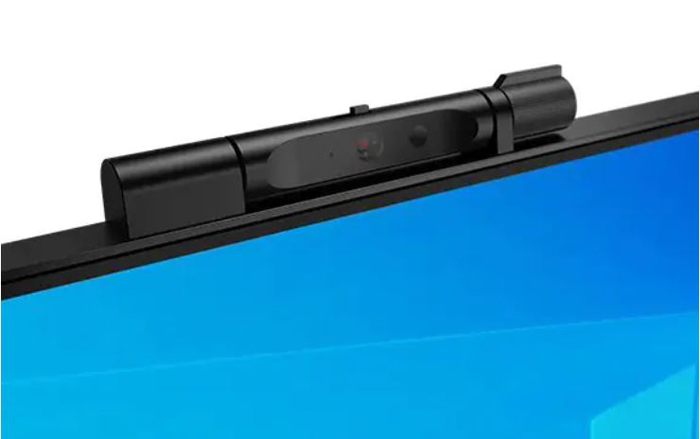 A Lenovo ThinkCentre Tiny-In-One 24 Gen 4 monitor's montior is displayed in close-up.